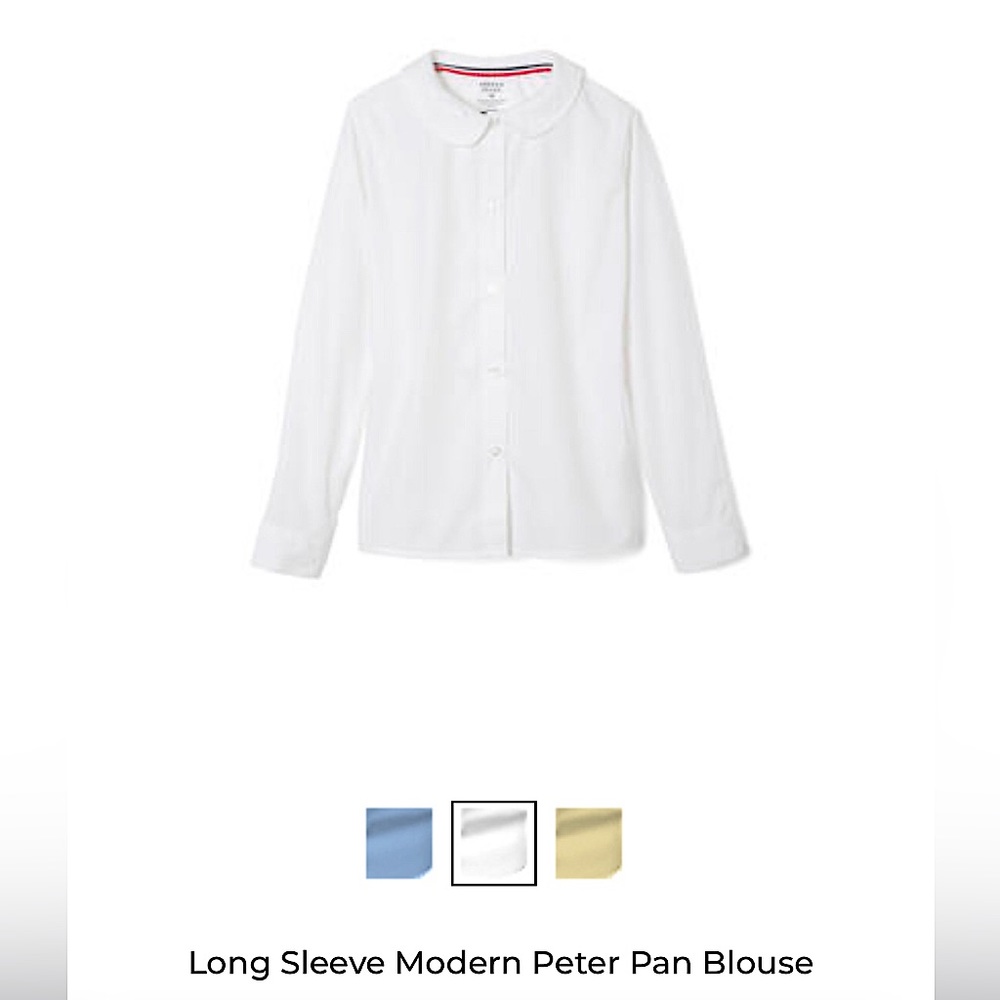 Girls Brand New French Toast White Blouses - Picture 3 of 3